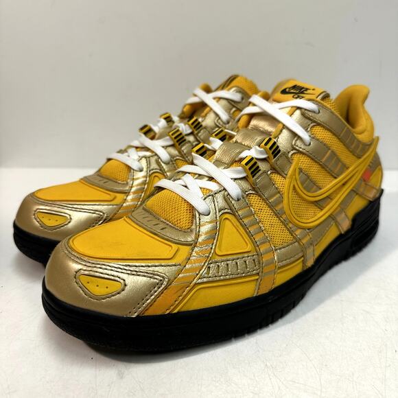 WORN 2x Nike Air Rubber Dunk x Off-White "University Gold" Virgil Abloh 2020 11 - Picture 2 of 12